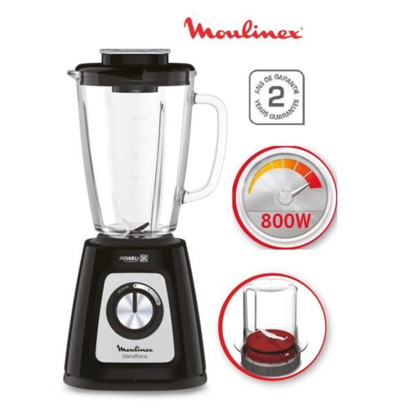 Blender 800W LM437825 BLENDFORCE BOL VERRE + MOULIN A CAFE