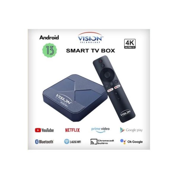 Vision SMART Tv Box Vision XS 100 mini Android 13 + 12 mois Smart IPTV