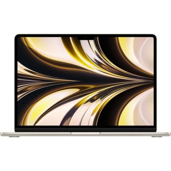 Apple - 13,6" MacBook Air M2 - RAM 8Go - Stockage 512Go - Lumière Stellaire - AZERTYApple MacBook Air - M2 - M2 10-core GPU - 8 Go RAM - 512 Go SSD - 13.6" IPS 2560 x 1664 (WQXGA) - Wi-Fi 6 - lumière des étoiles - clavier : Français