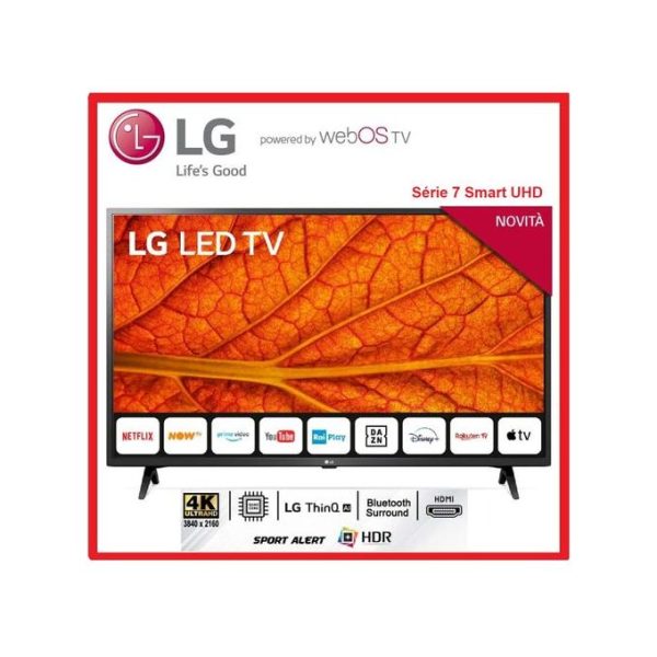 LG 43" Cinema Screen Design 4K Bluetooth - Récepteur Intégré - WebOS Smart AI ThinQ