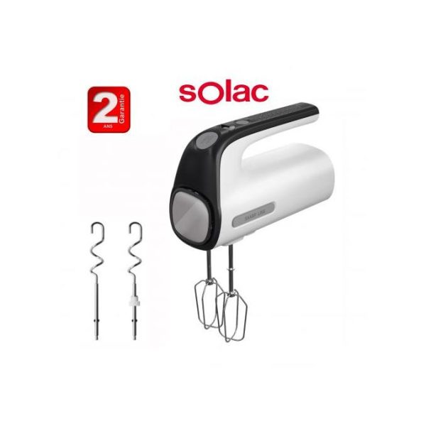 Solac Batteur Mixeur SHARP LINE 5Vitesses 2 accessoires Métalliques-2ans de garantie
