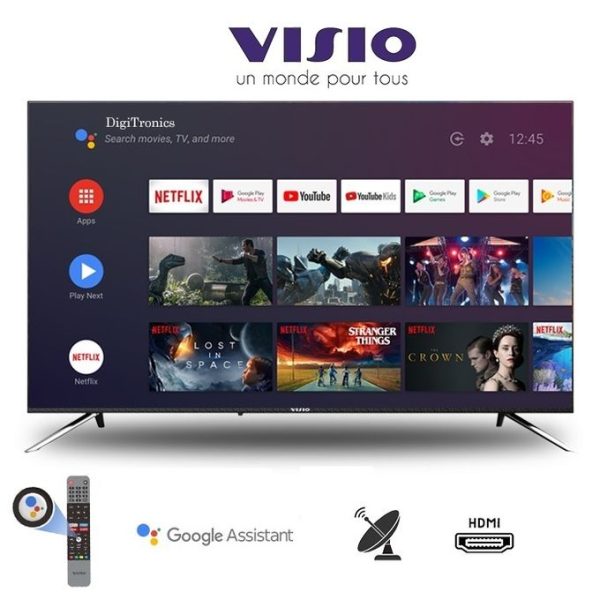 Visio TV 43" VISIO Smart Android Original - FHD - Télé Vocale - Bluetooth + Support