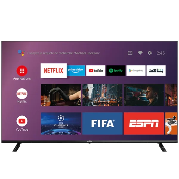 TV LED 50" SMART Android Officiel 4K Récepteur intégré